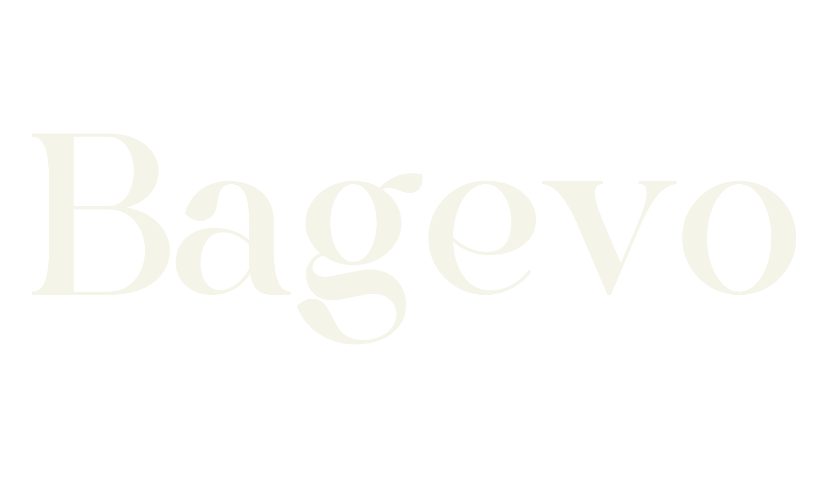 Bagevo, serif font preview