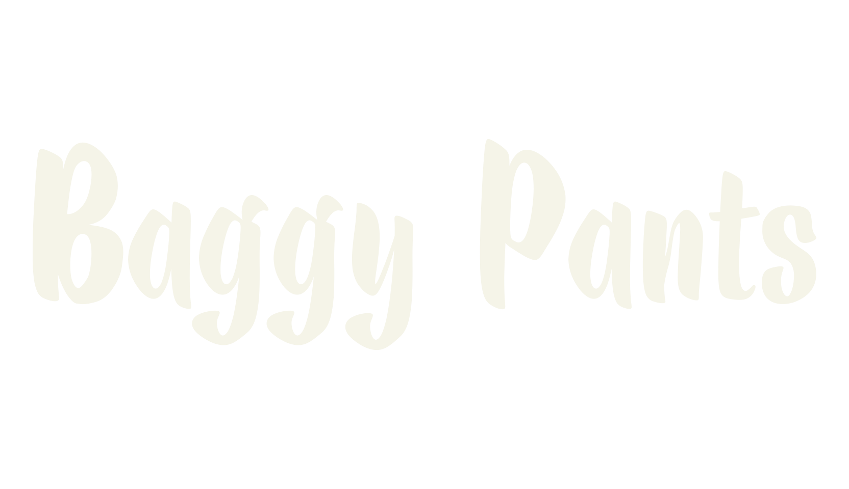 Baggy Pants, handwriting font preview