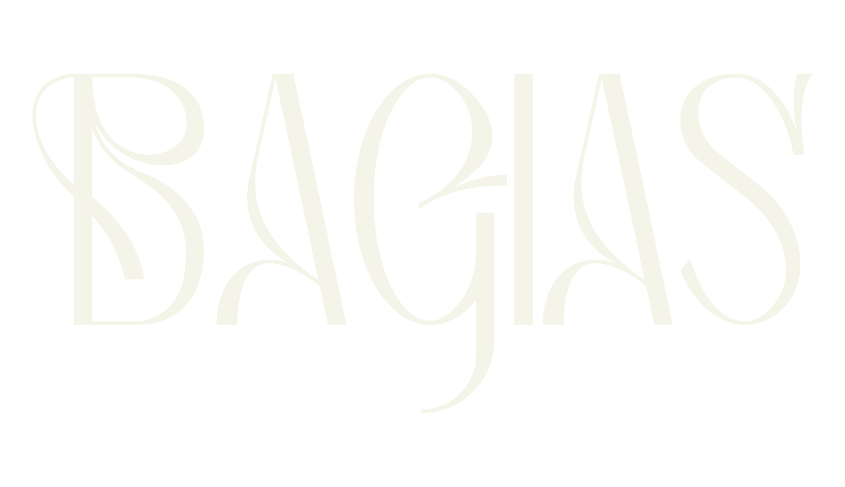 Bagias, all caps font preview