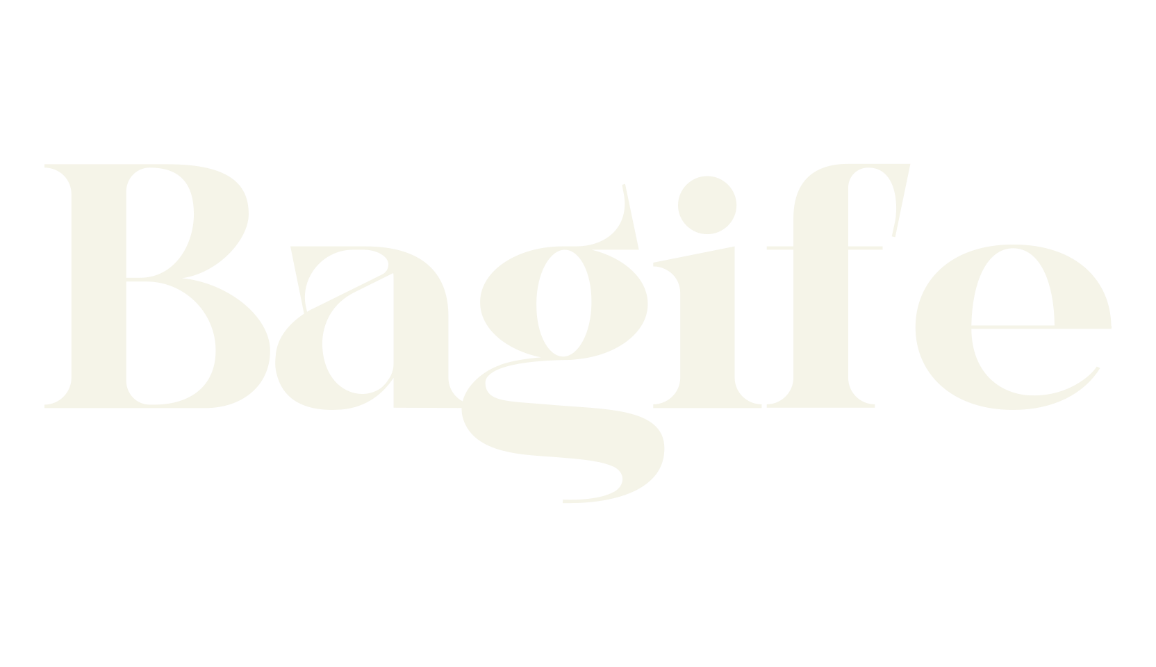Bagife, serif font preview