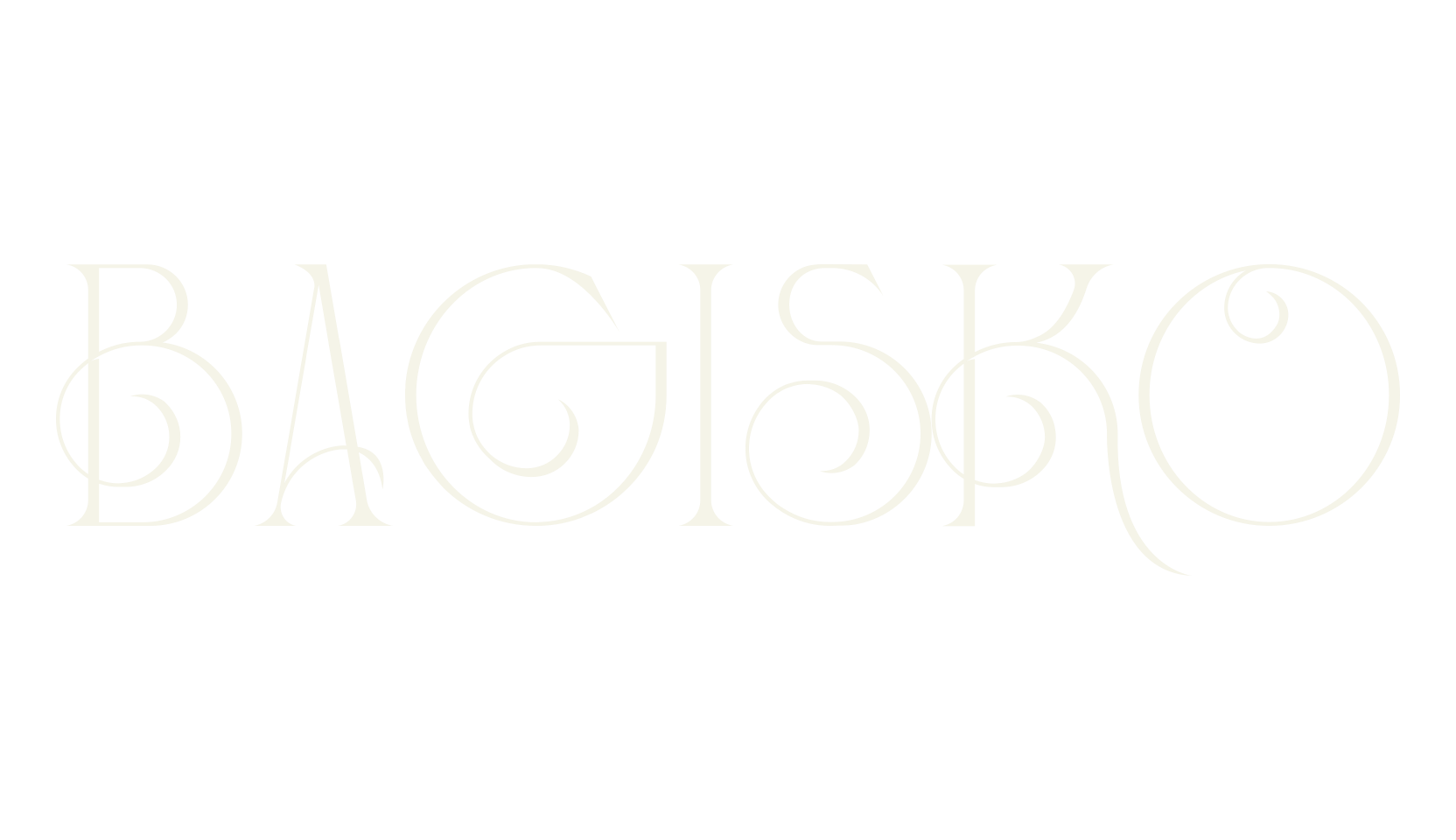 BAGISKO, curly font preview