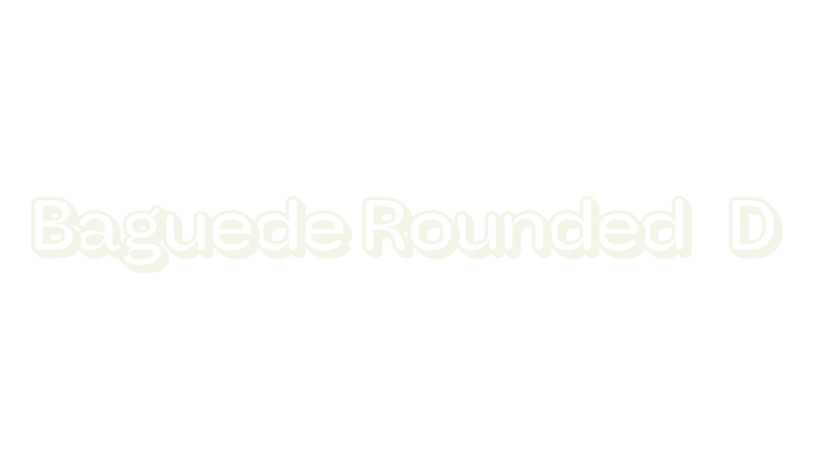 Baguede Rounded 3D, 3d font preview