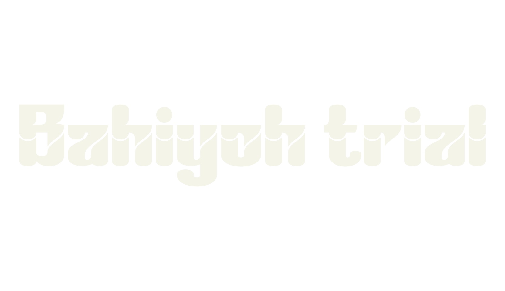 Bahiyoh trial, groovy font preview
