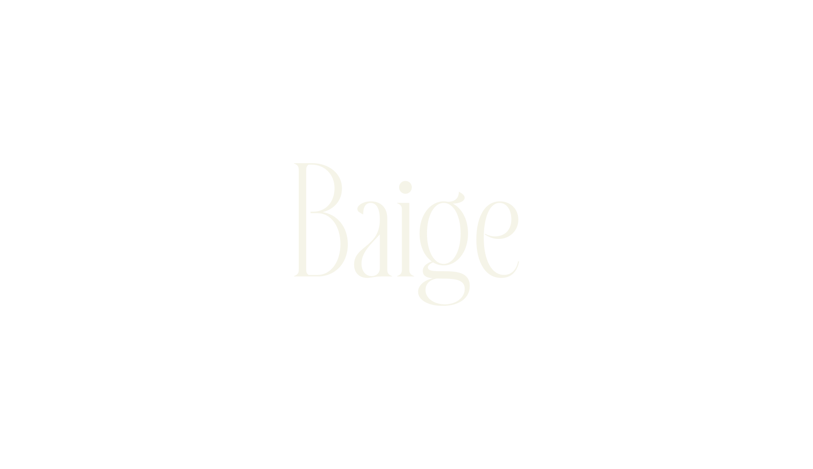 Baige, logo font preview