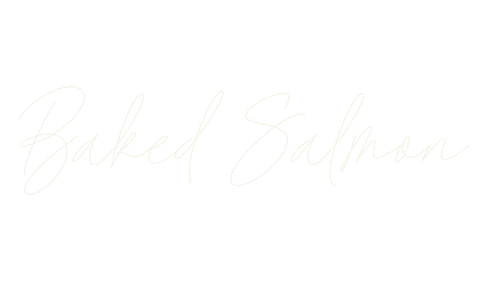 Baked Salmon, handwritten font preview