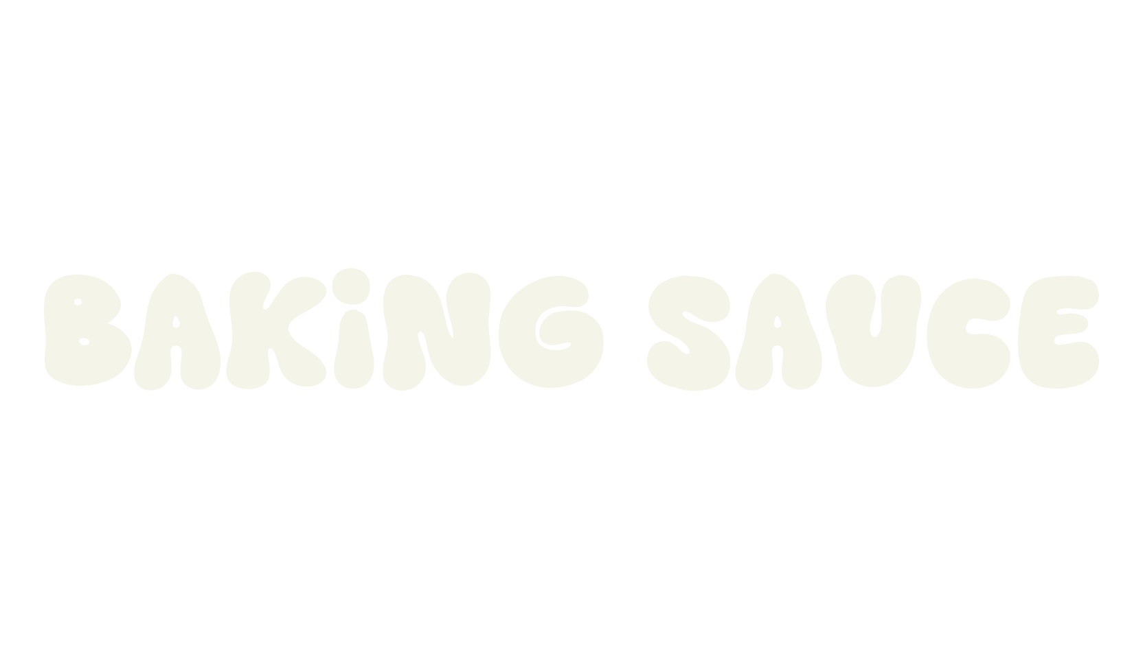 BAKING SAUCE, bubble font preview