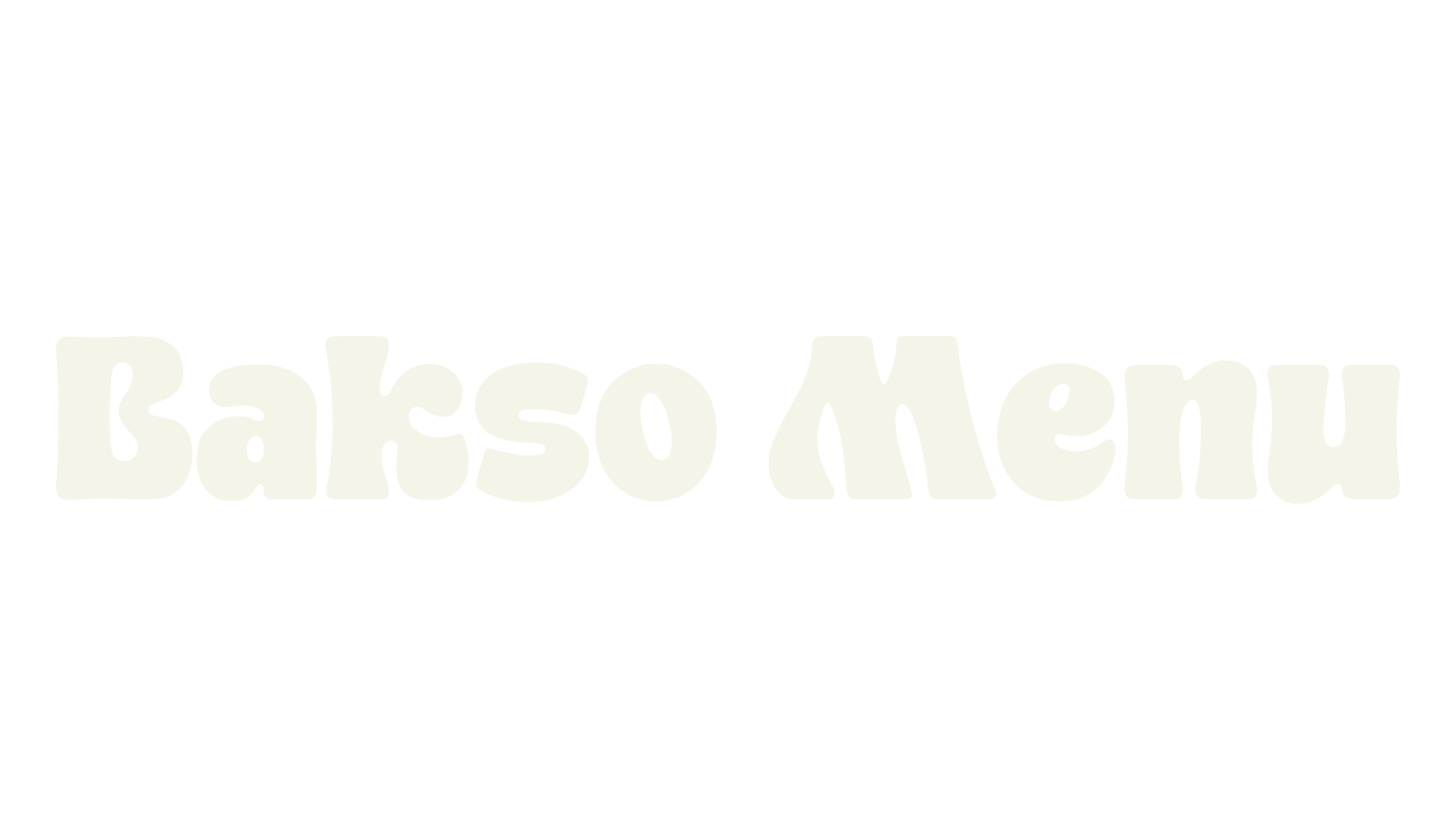 Bakso Menu, wavy font preview