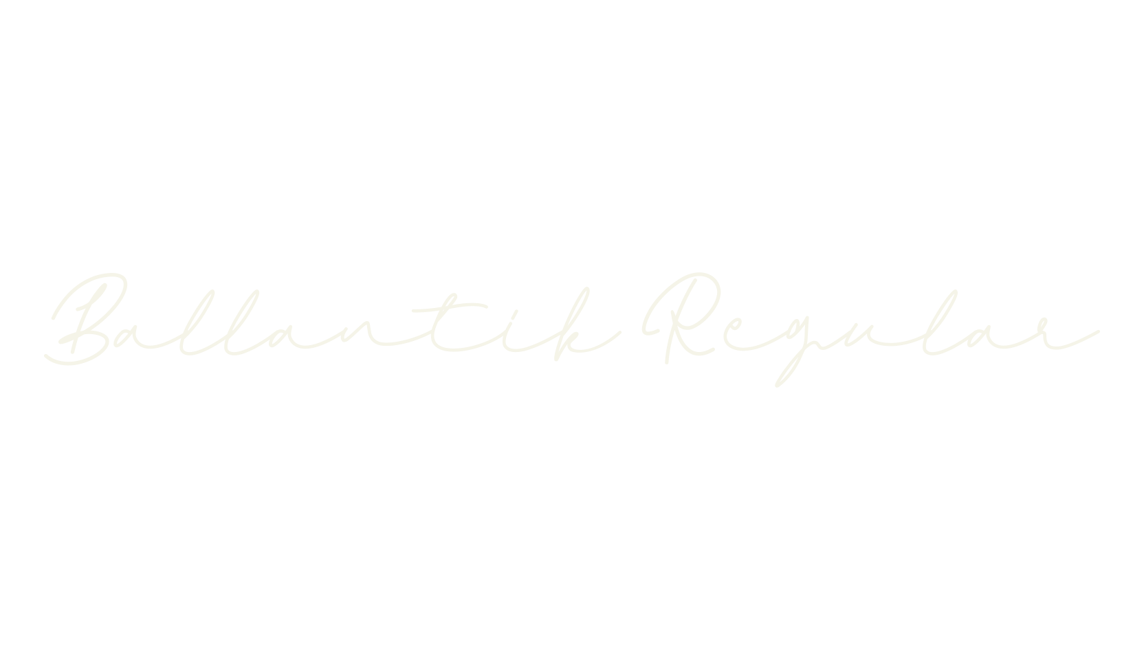 Ballantik Regular, fashion sign font preview