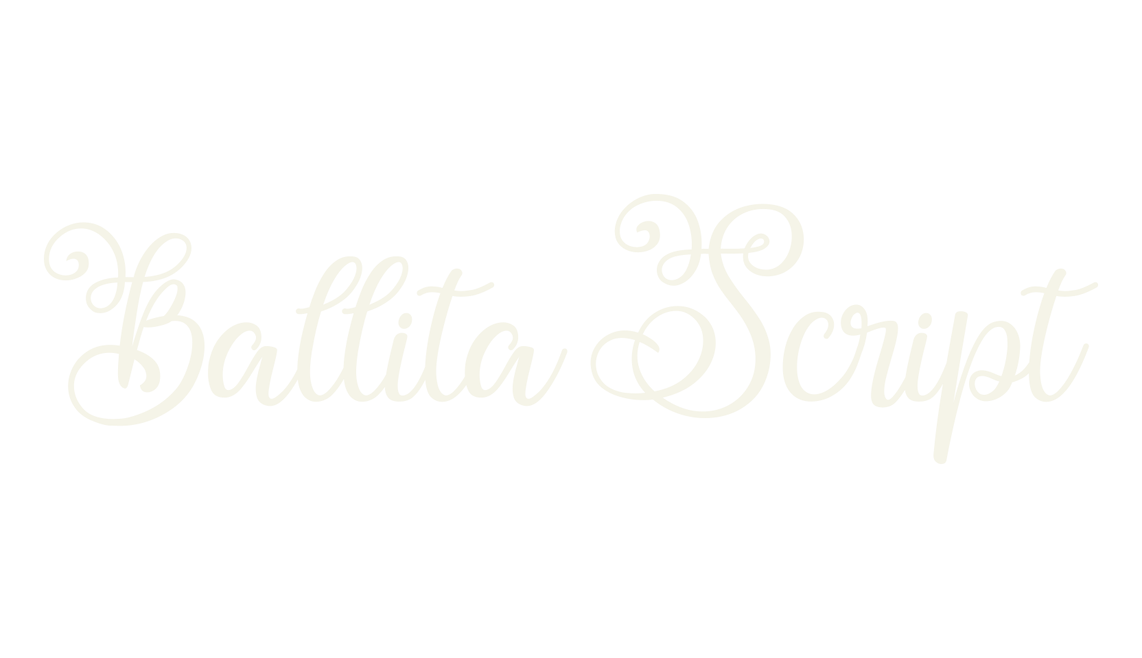 Ballita Script, cursive font preview