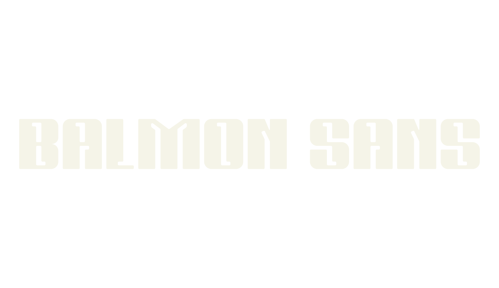 BALMON SANS, serif font preview
