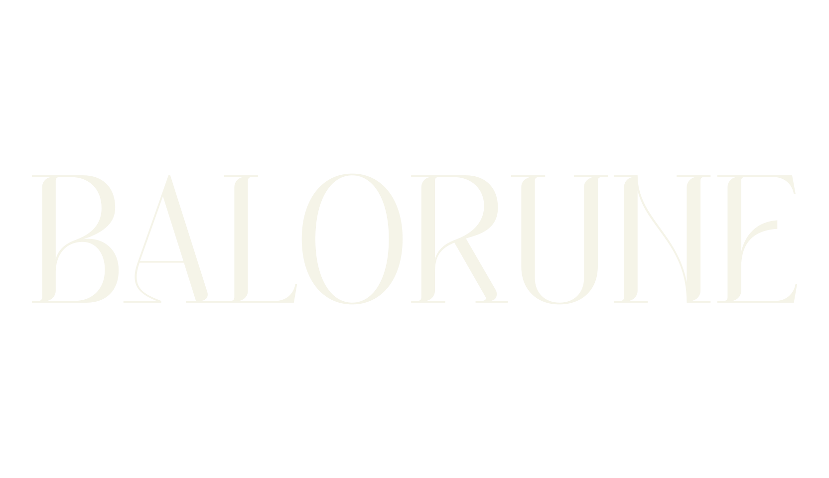 BALORUNE, serif font preview