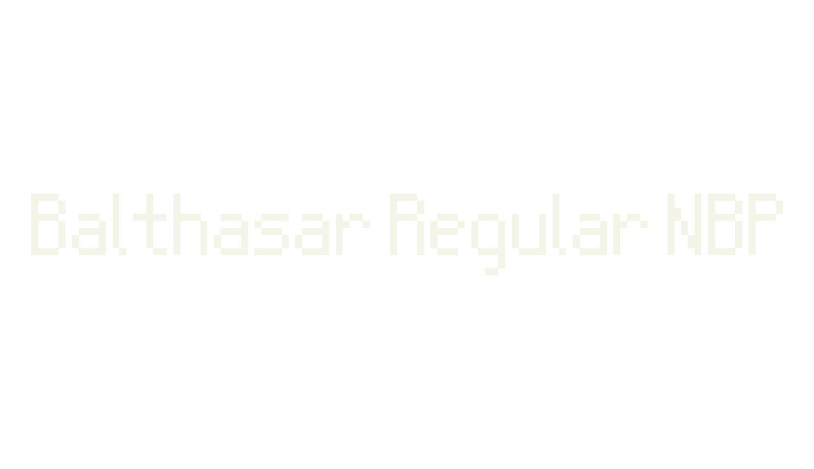 Balthasar Regular NBP, pixel font preview
