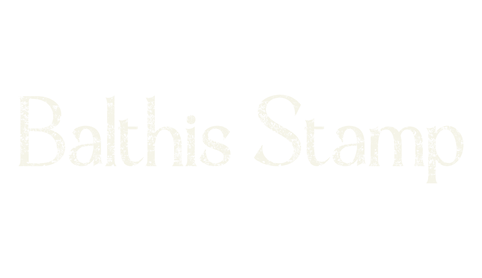 Balthis Stamp, grunge font preview
