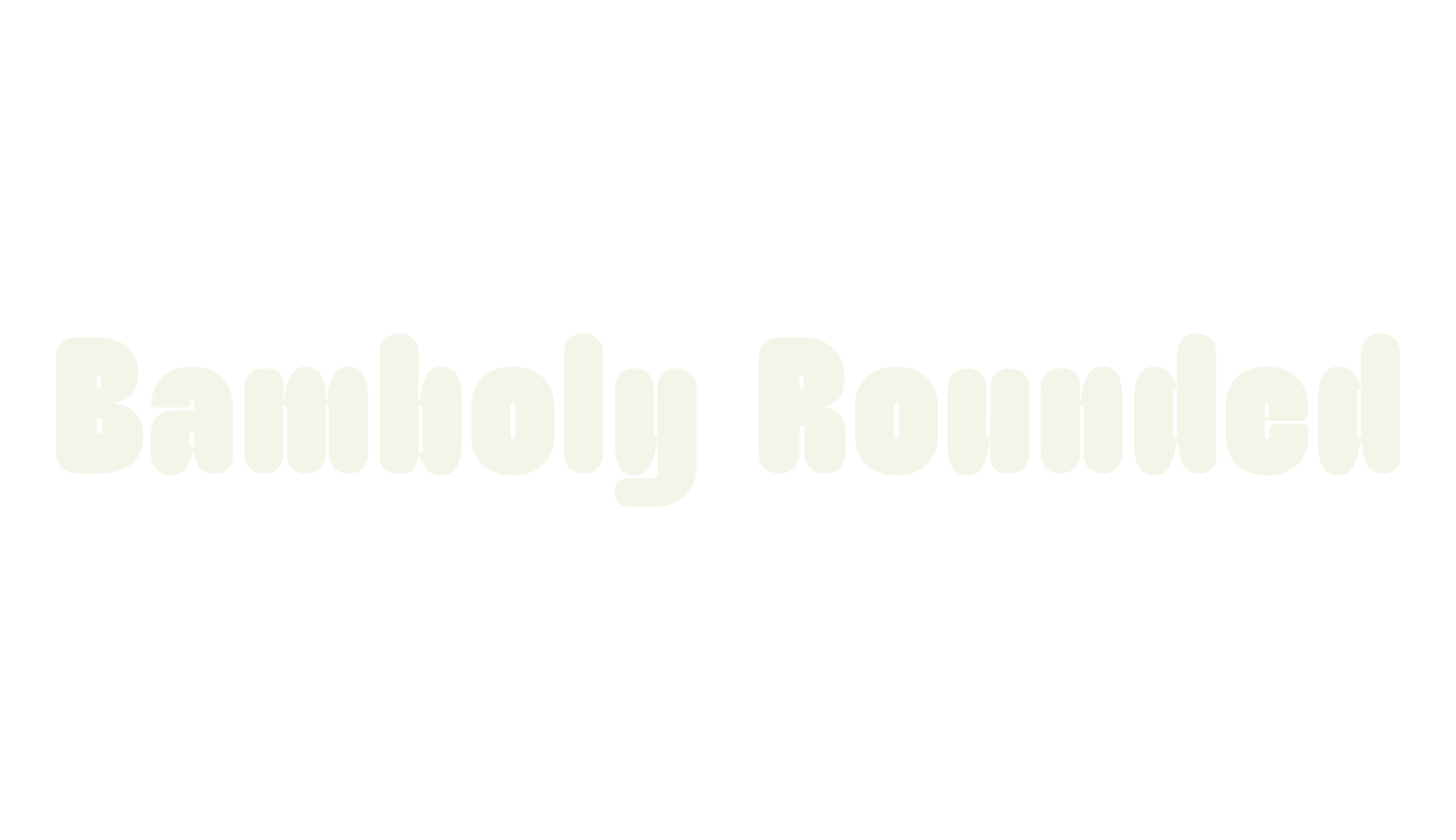 Bamboly Rounded, smooth font preview