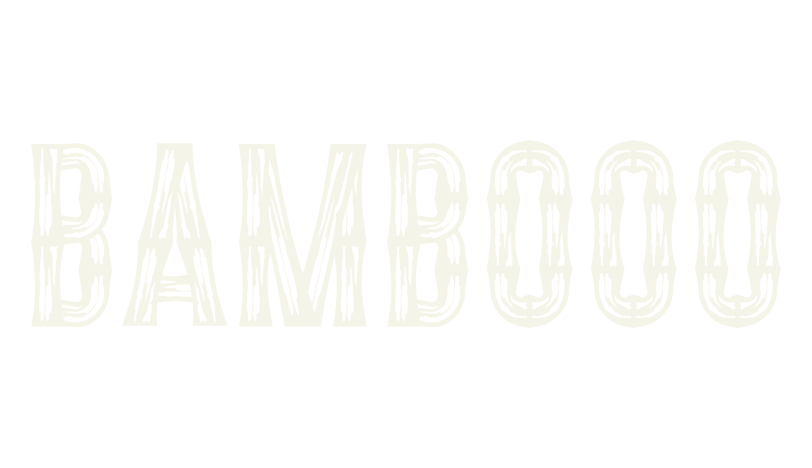 Bambooo, unique font preview
