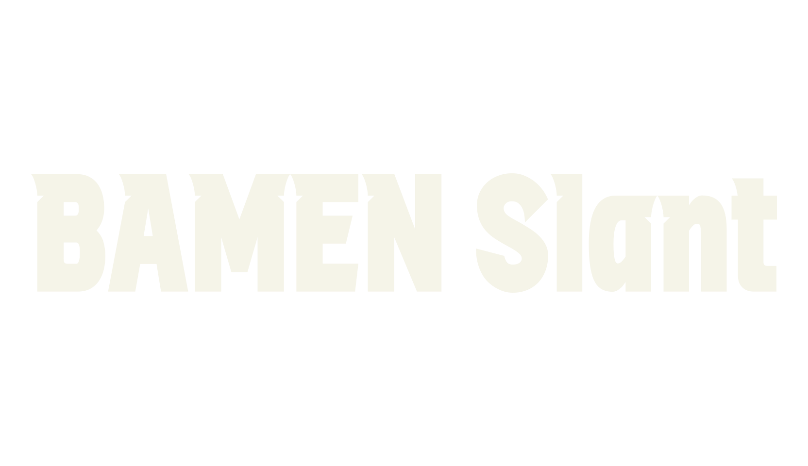 BAMEN Slant, sports font preview