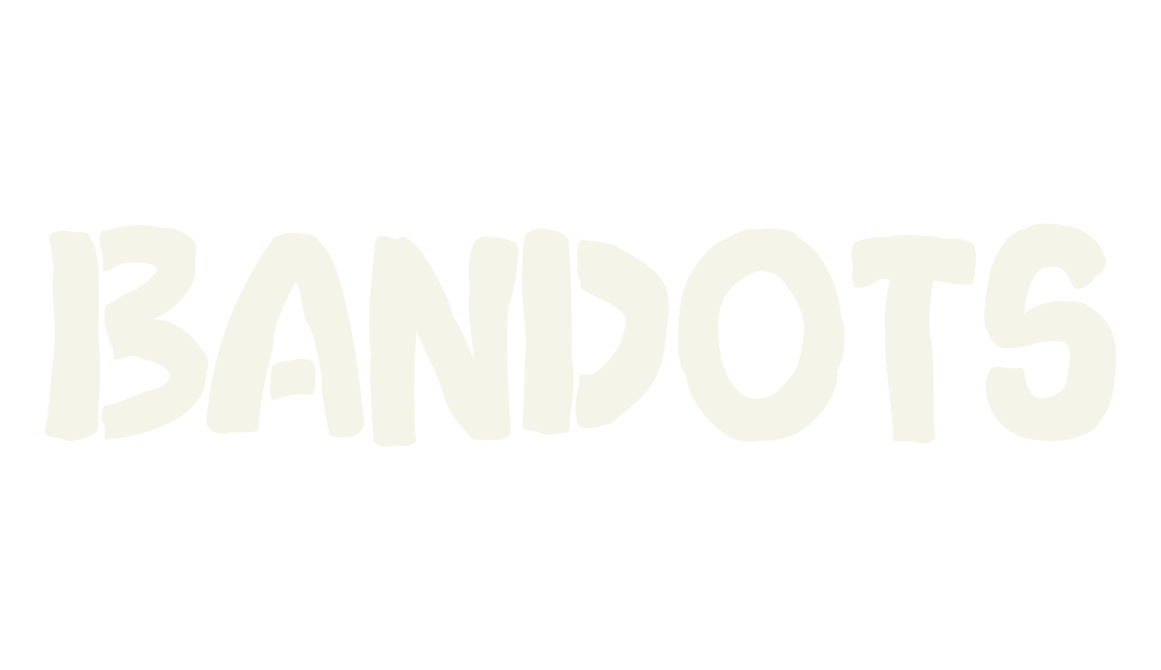 Bandots, stencil font preview