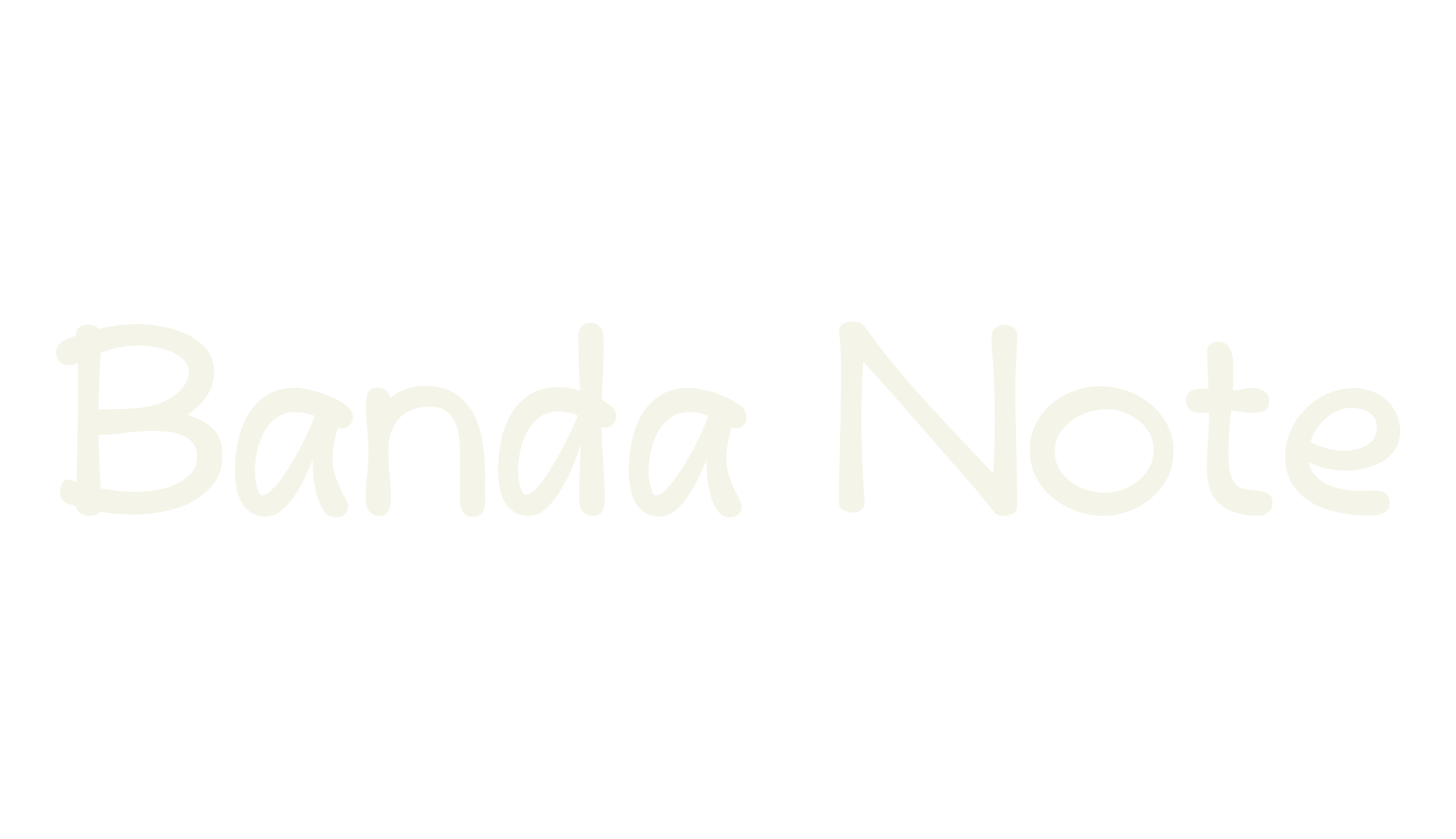 Banda Note, calligraphy font preview