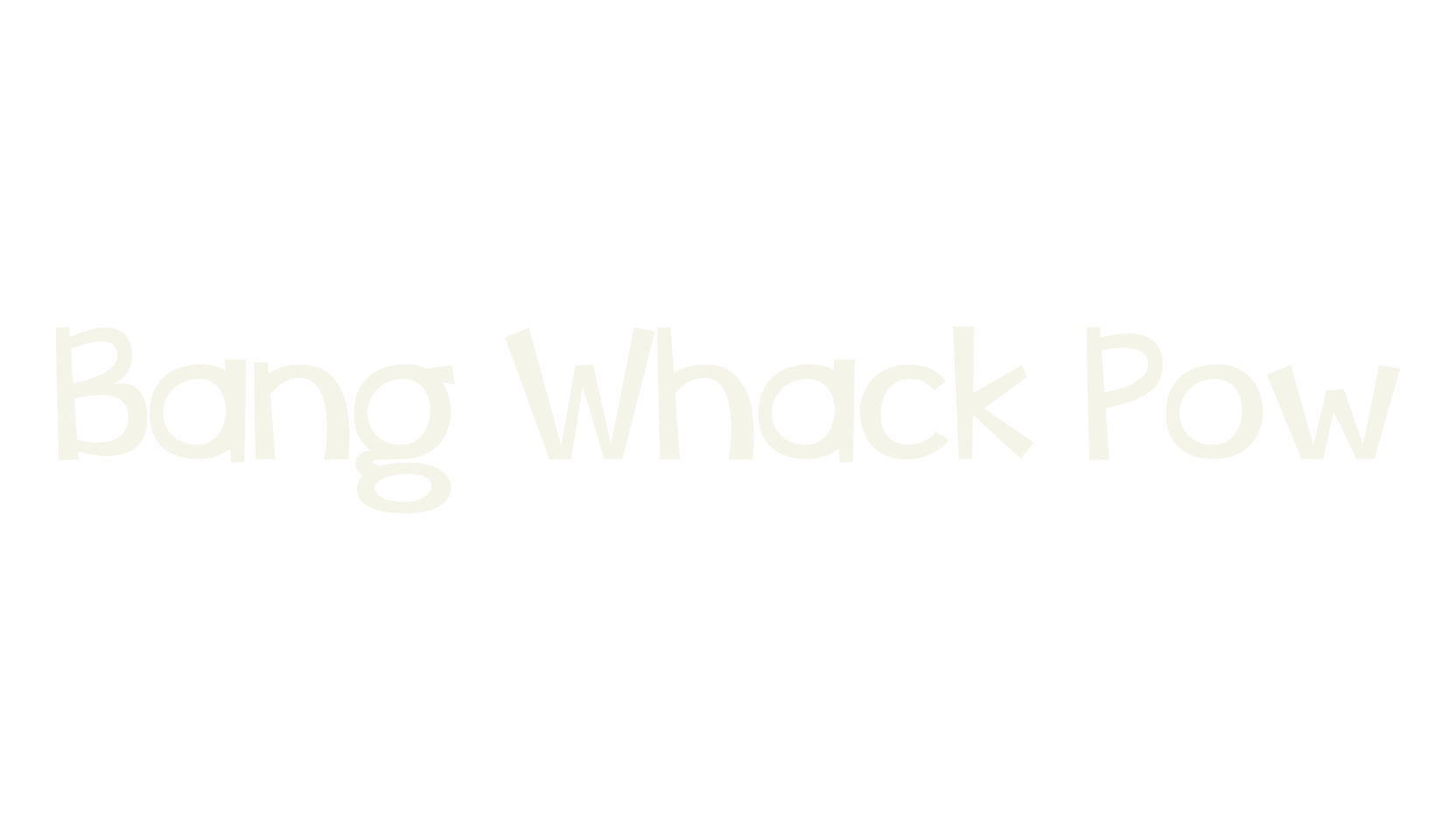 Bang Whack Pow, display market font preview