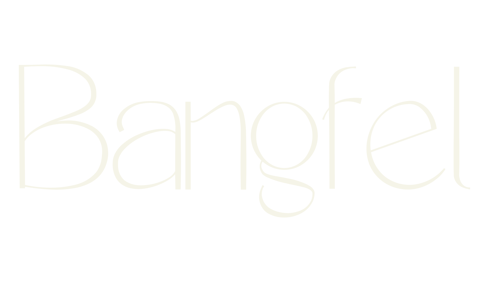 Bangfel, sans serif font preview