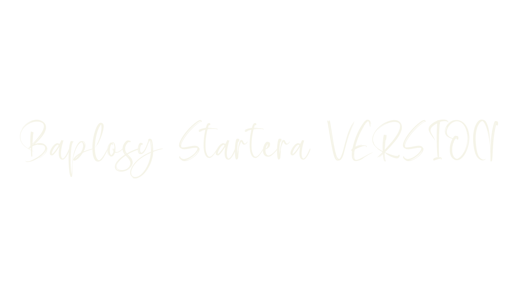 Baplosy Startera VERSION, script font preview
