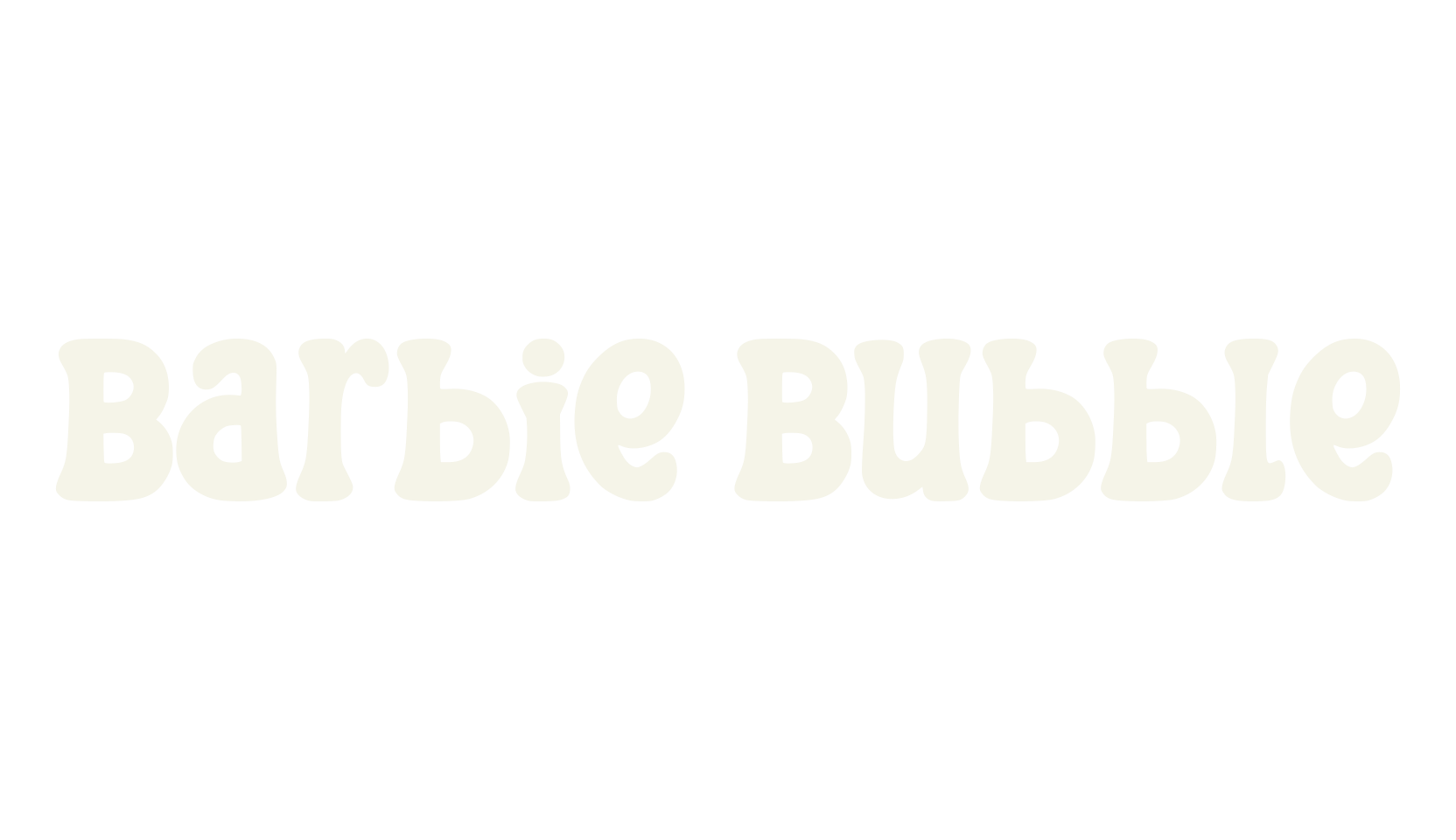 Barbie Bubble, bubble font preview