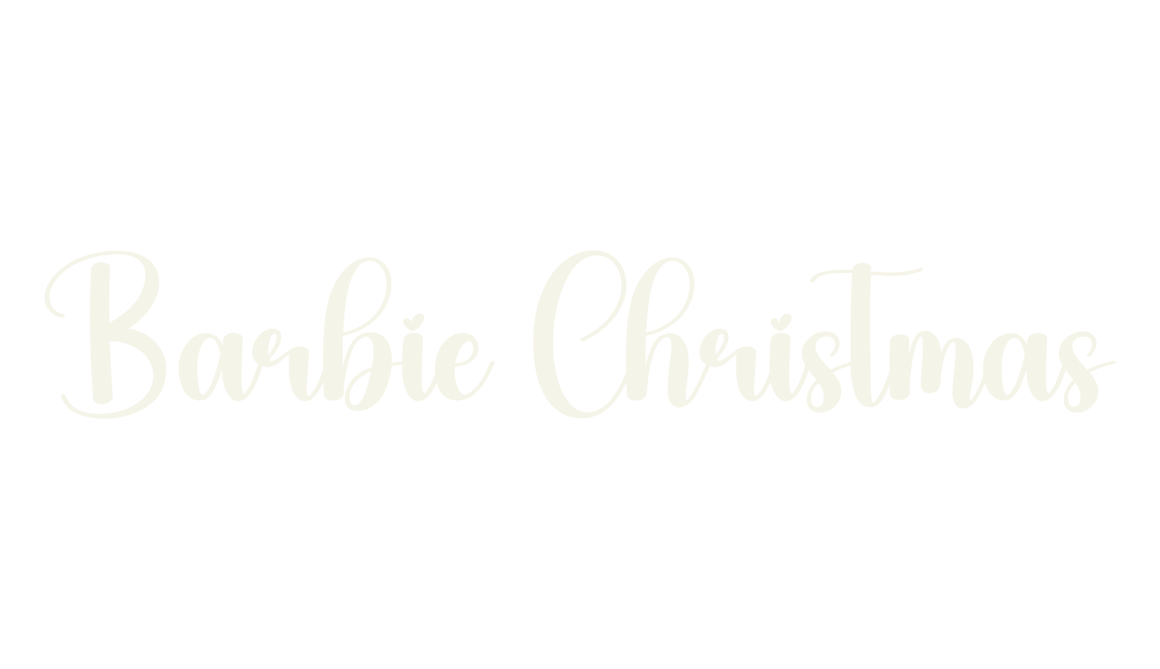 Barbie Christmas, calligraphy font preview