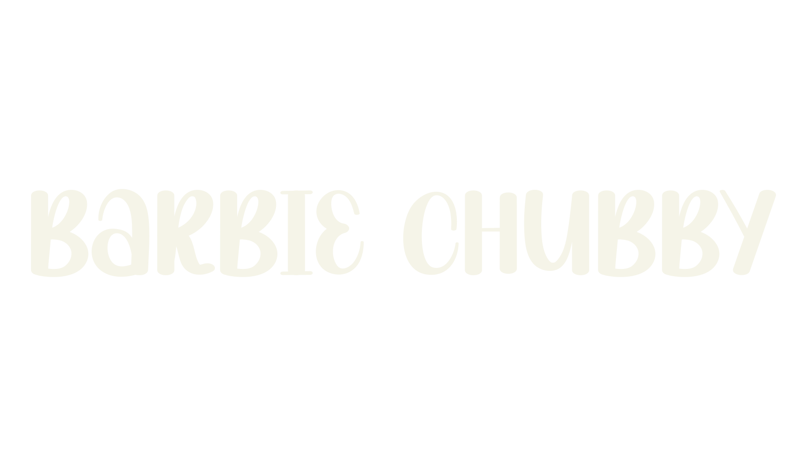 Barbie Chubby, fashion script font preview