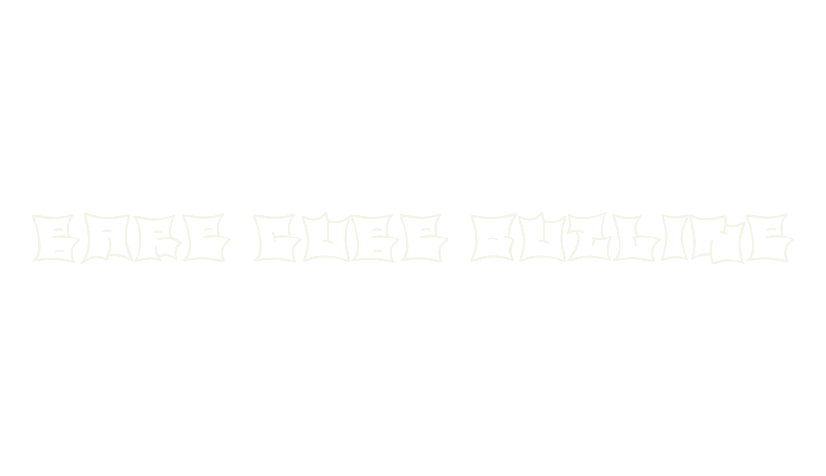 Bare Cube Outline, graffiti font preview