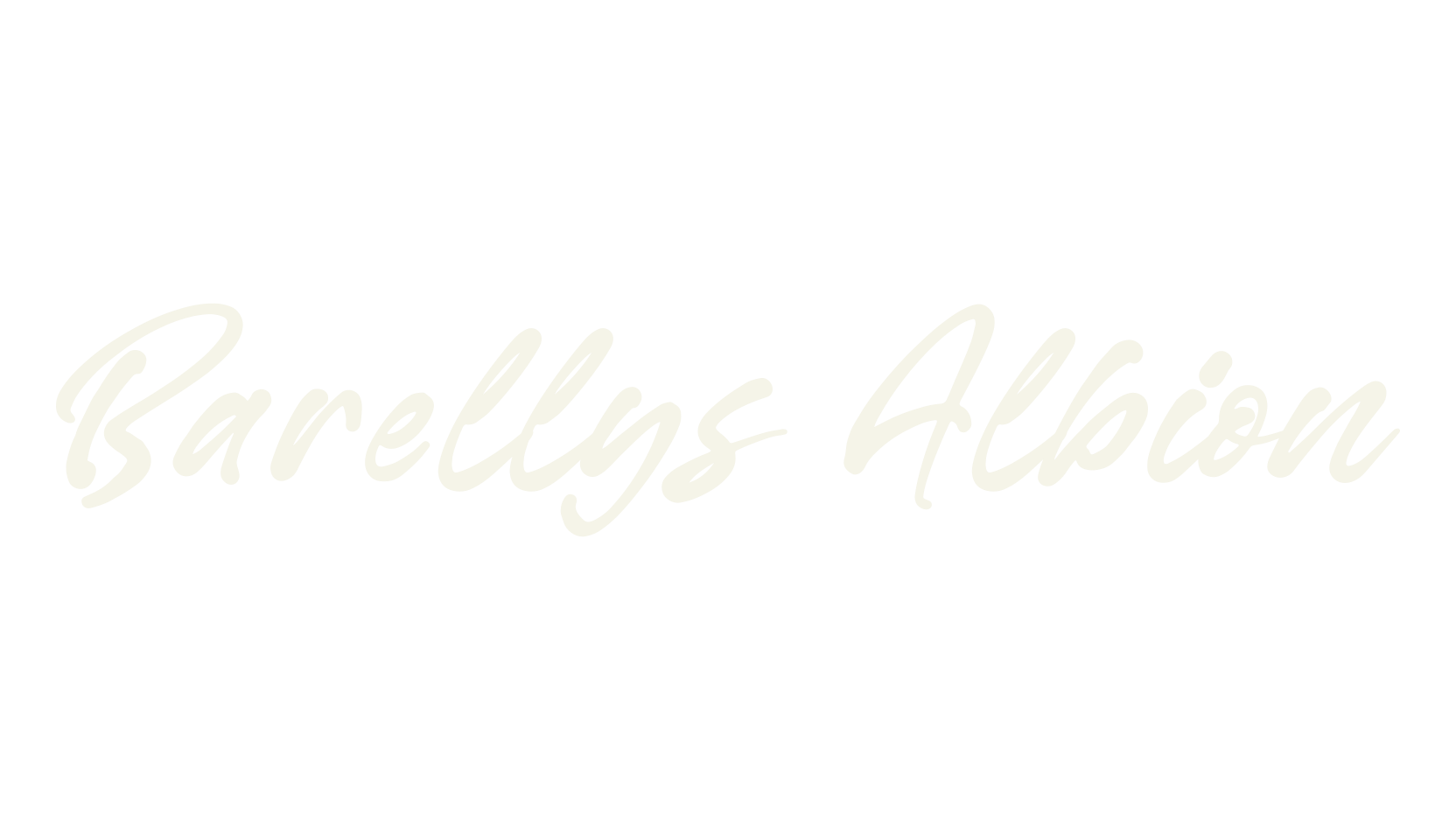 Barellys Albion, script font preview