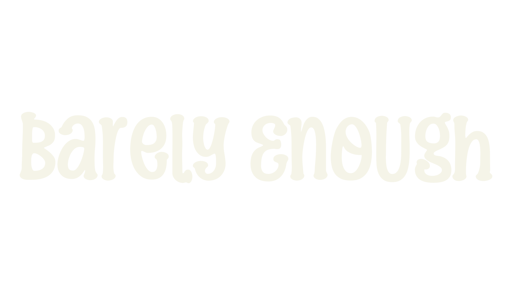 Barely Enough, display market font preview