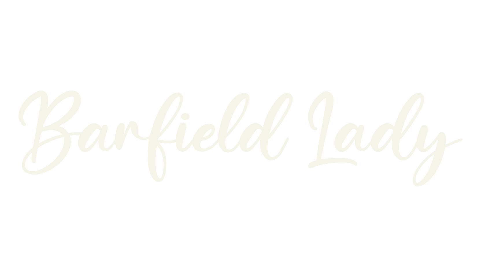 Barfield Lady, script font preview