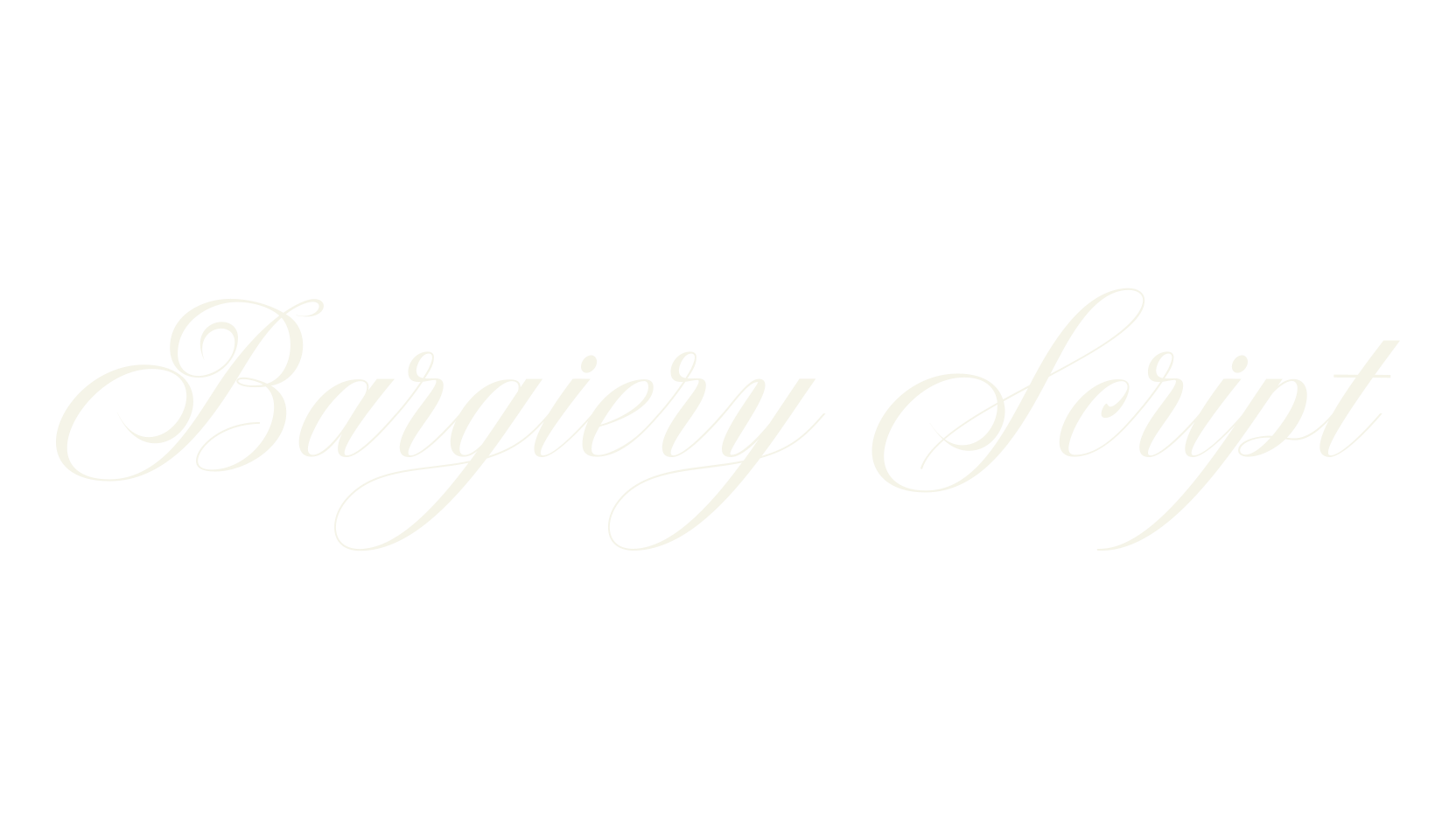 Bargiery Script, calligraphy font preview