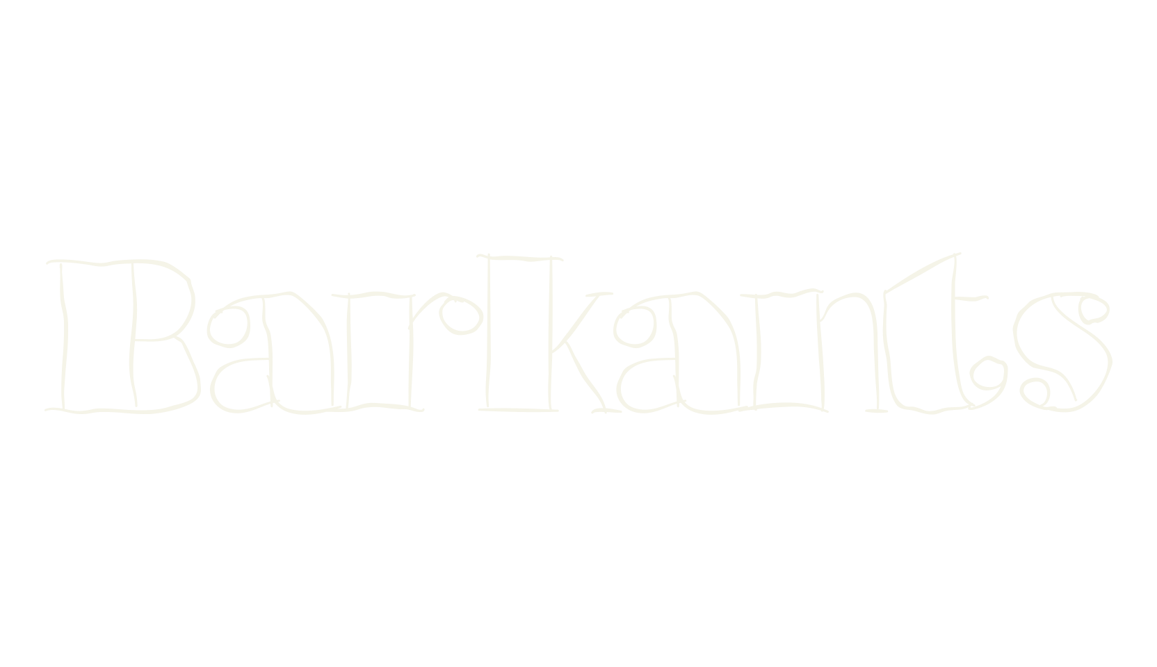 Barkants, handwritten font preview