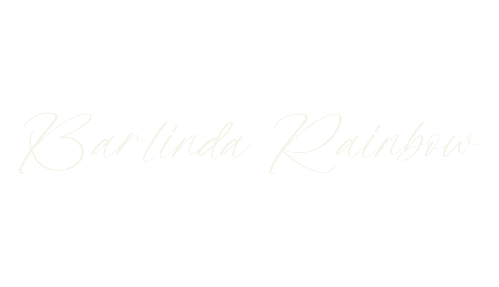 Barlinda Rainbow, cursive font preview