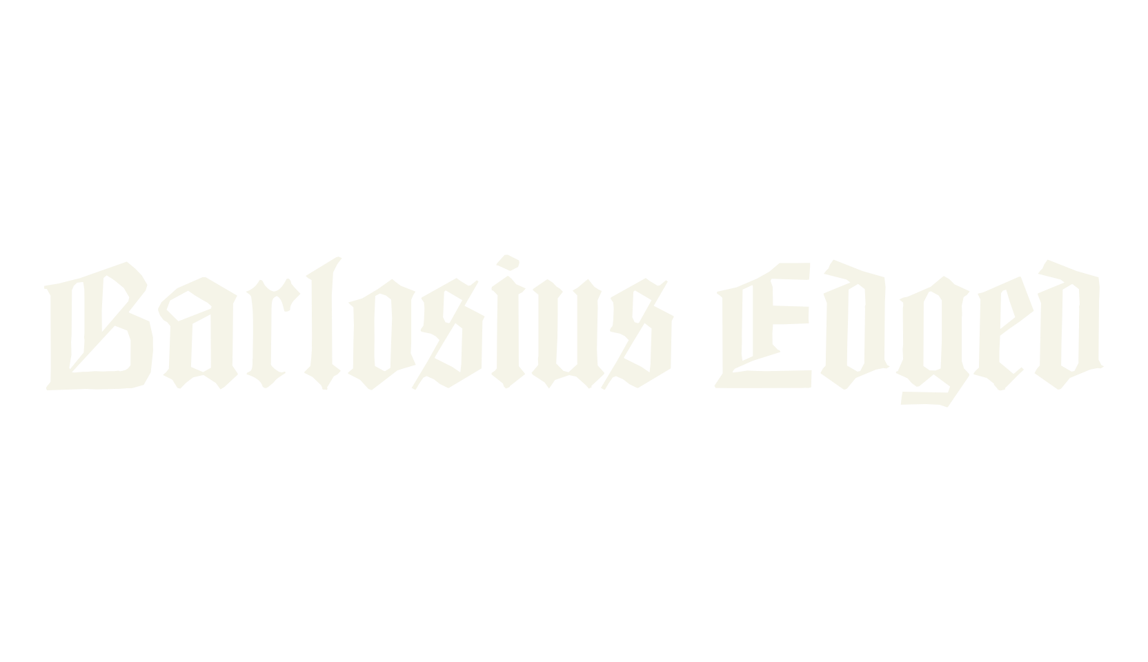 Barlosius Edged, fantasy font preview