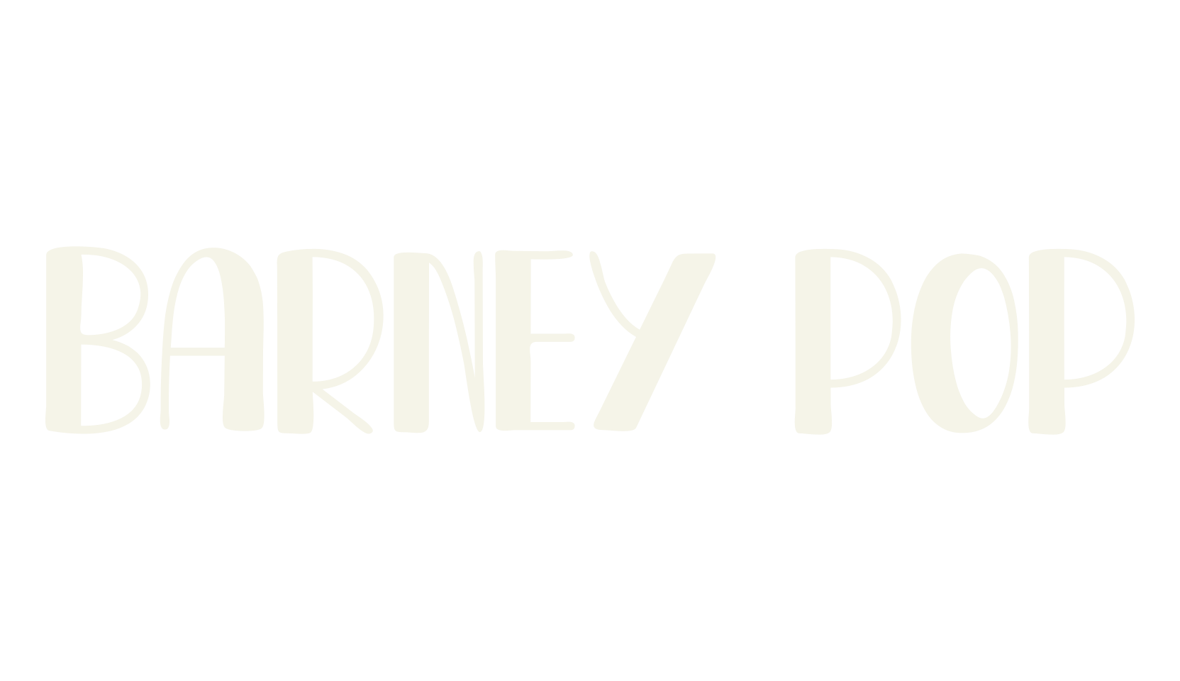 BARNEY POP, handwritten font preview