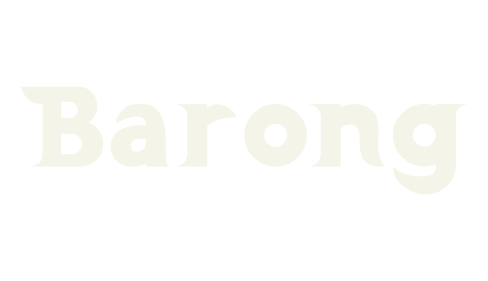 Barong, logo font preview