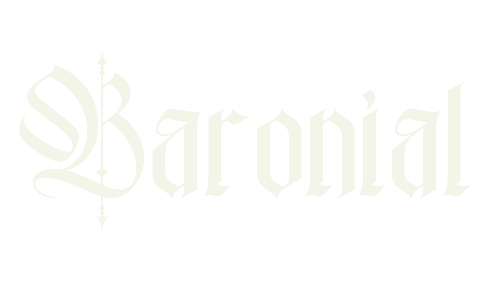 Baronial, tattoo font preview