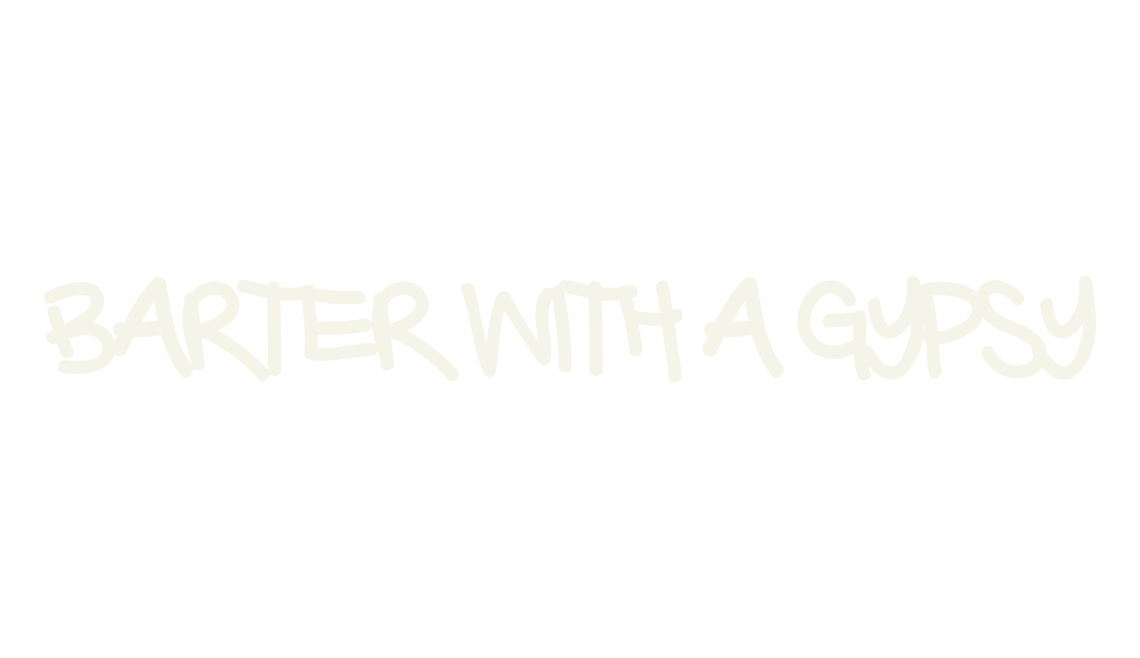 Barter with a Gypsy, handwritten font preview