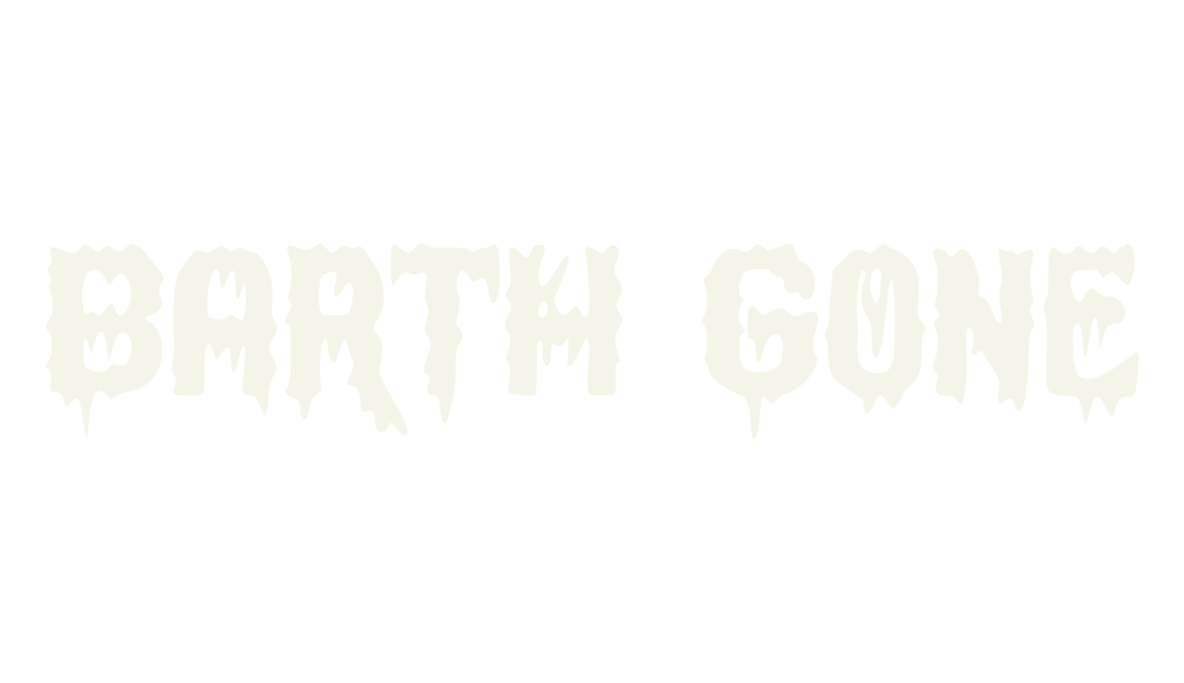 Barth Gone, halloween font preview