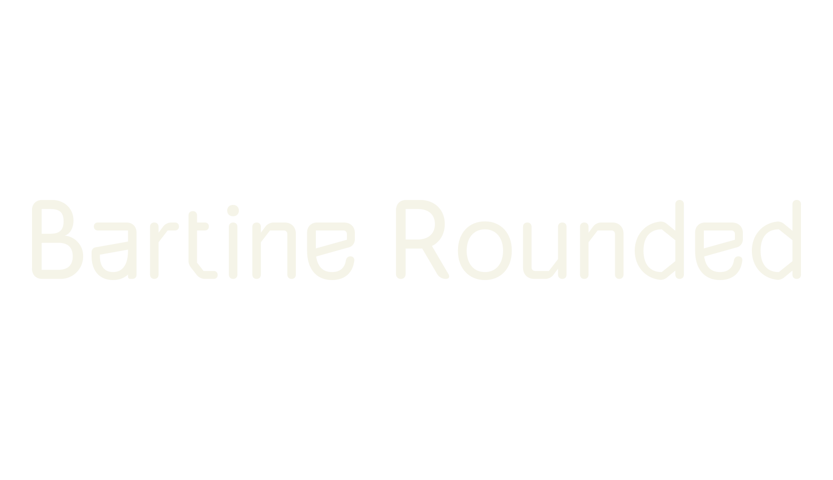 Bartine Rounded, rounded font preview