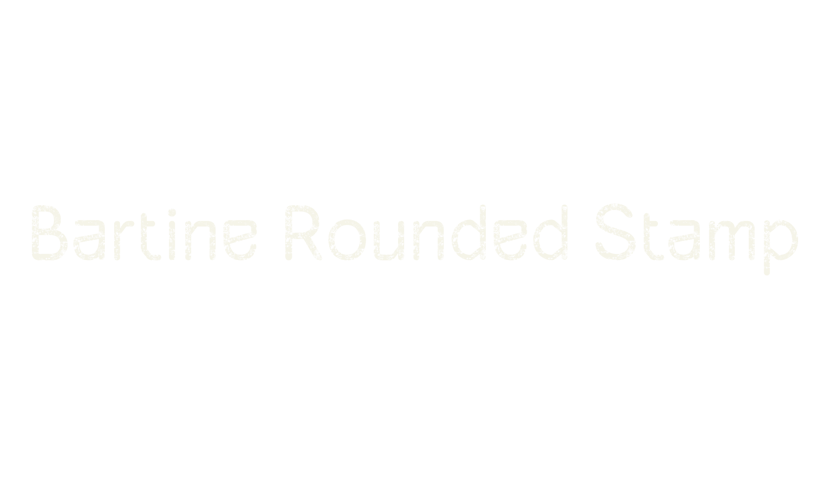 Bartine Rounded Stamp, vintage font preview