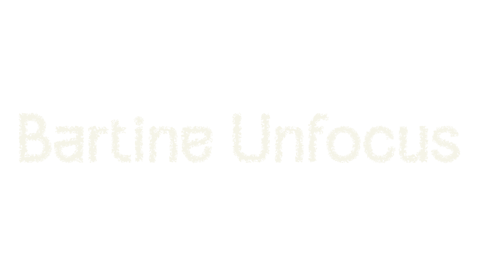 Bartine Unfocus, industrial font preview