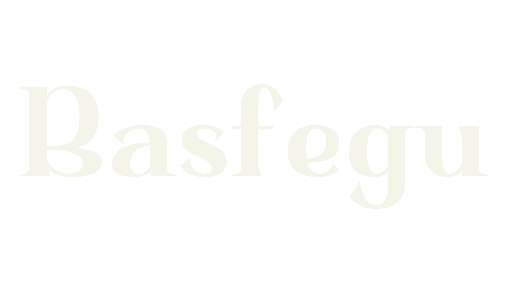 Basfegu, serif font preview