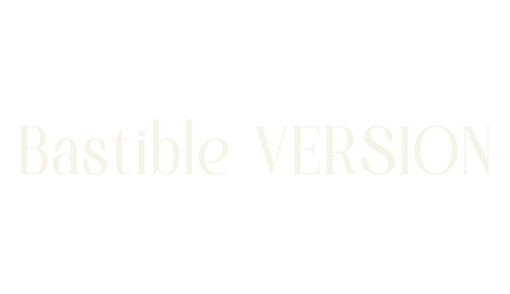 Bastible VERSION, serif font preview