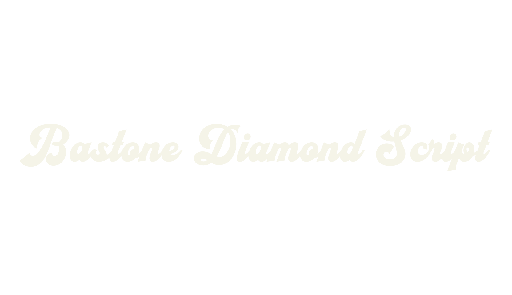 Bastone Diamond Script, baseball font preview