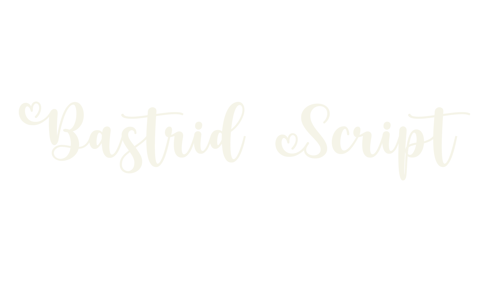 Bastrid Script, calligraphy font preview