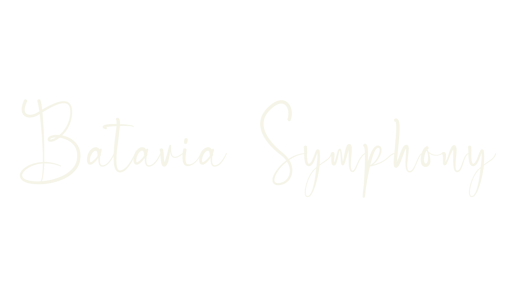 Batavia Symphony, signature font preview