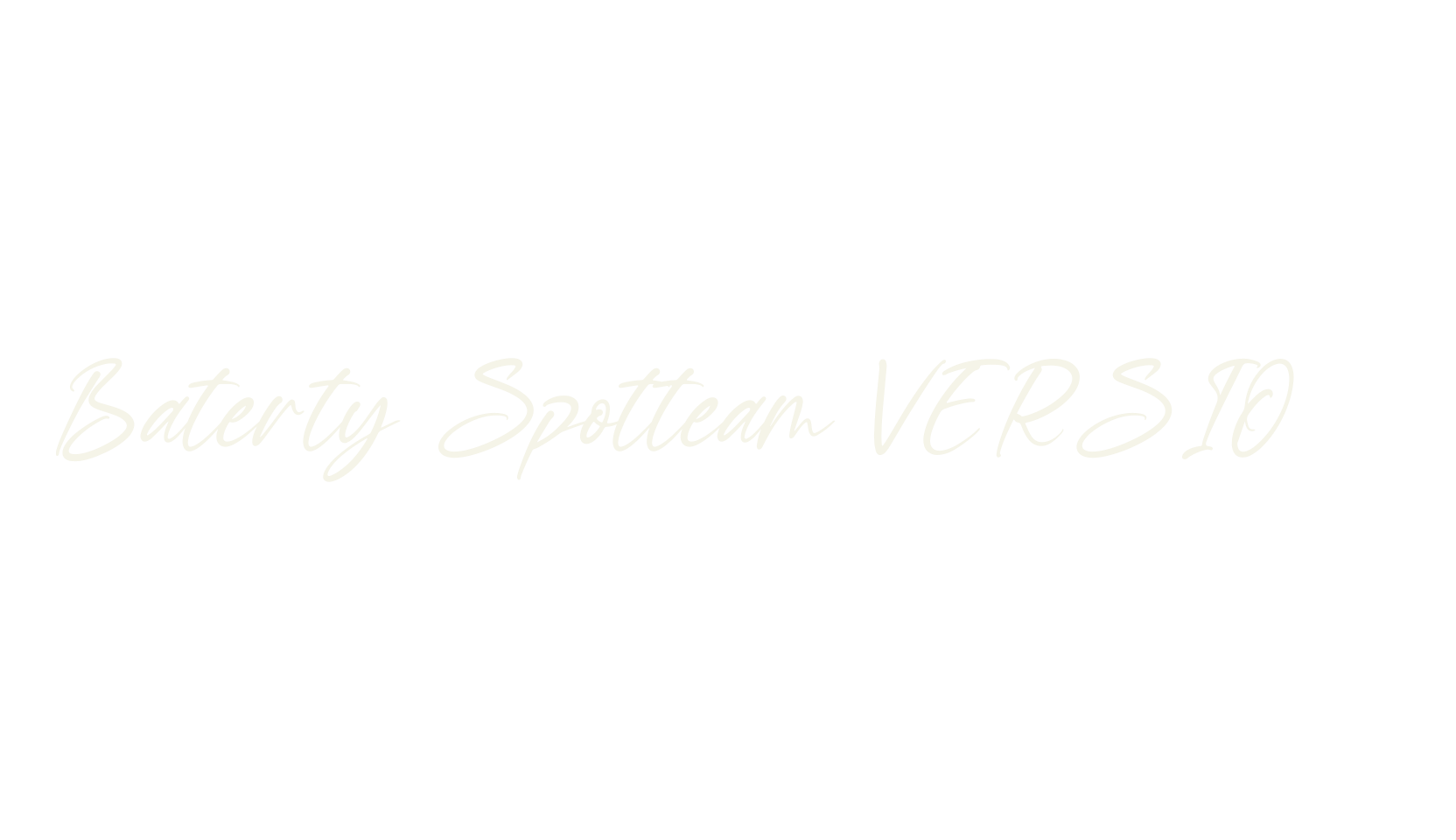 Baterty Spotteam VERSION, script font preview